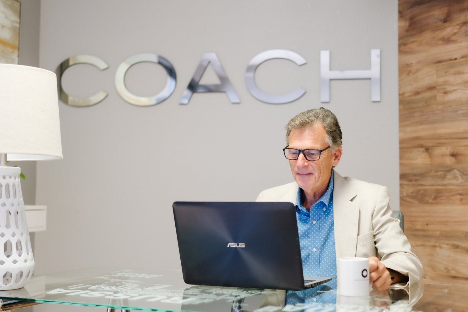 Coach Gary working with clients